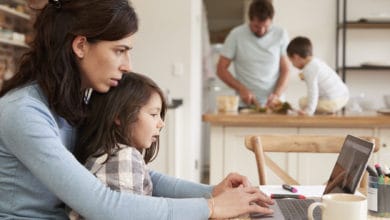 trabajar en casa con niños