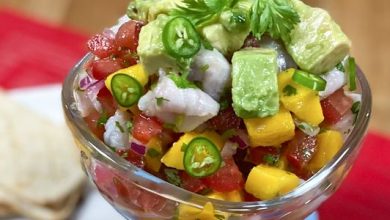 Rico ceviche de tilapia con mango para refrescar el día