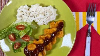 Crujientes nuggets en salsa casera de tamarindo