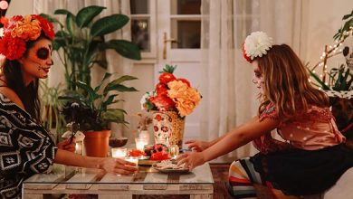 Mesa de botanas para dias de muertos