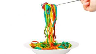 Spaghetti de colores