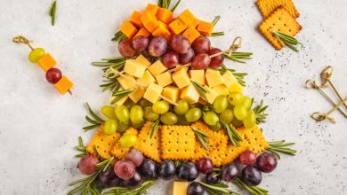 Tabla de botanas para navidad