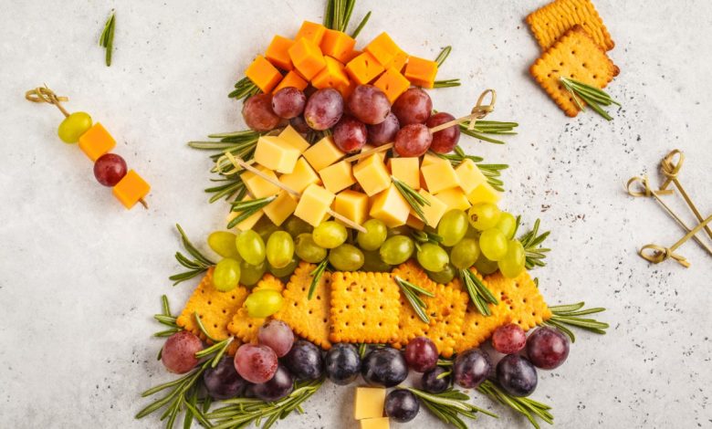 Tabla de botanas para navidad