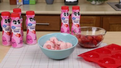 Fresas congeladas con yogurth