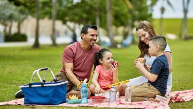 Día de picnic en el jardín