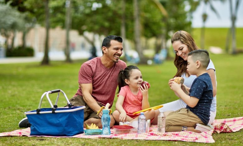 Día de picnic en el jardín